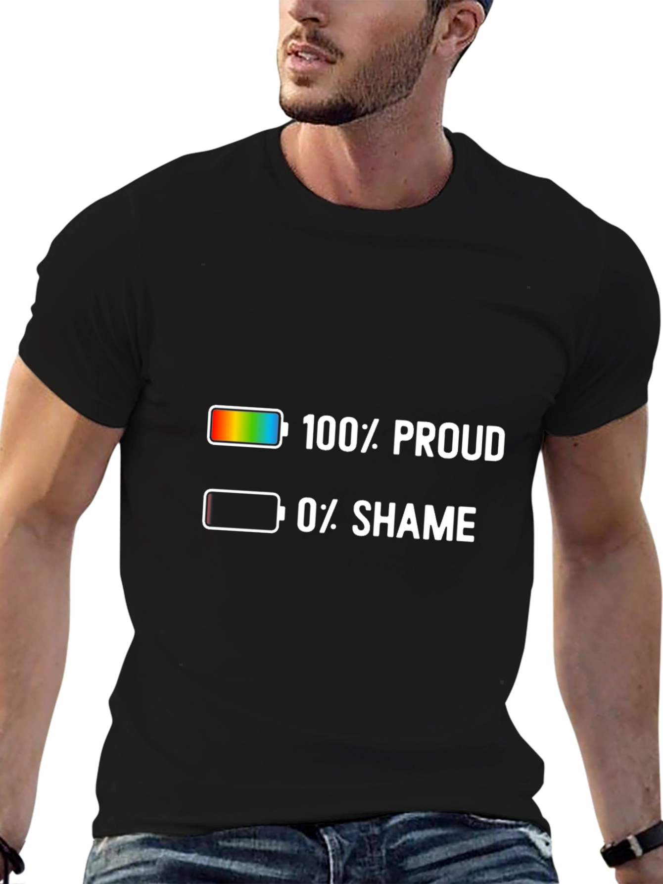 100% Proud LGBTQ+ Graphic T-Shirt