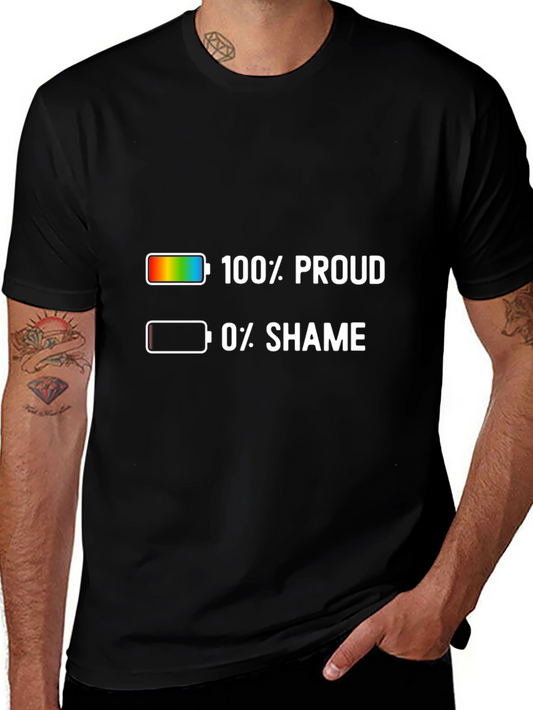 100% Proud LGBTQ+ Graphic T-Shirt