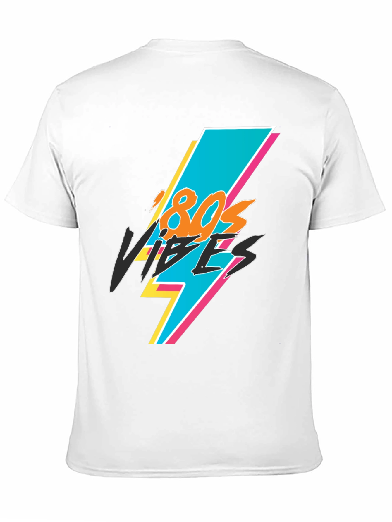 Retro 80s Vibes Graphic Black Tee