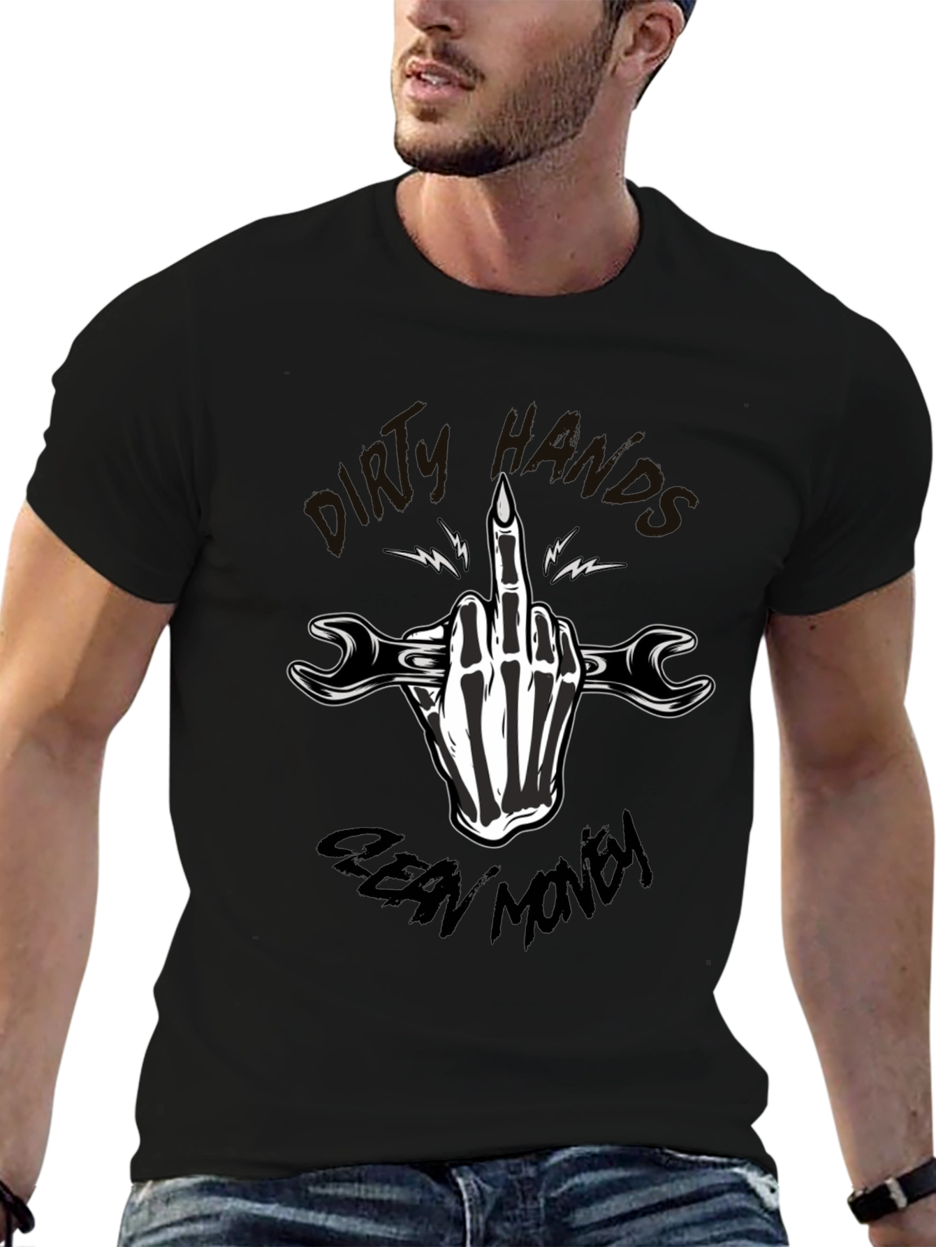 Slow Hands Clean Money Graphic T-Shirt