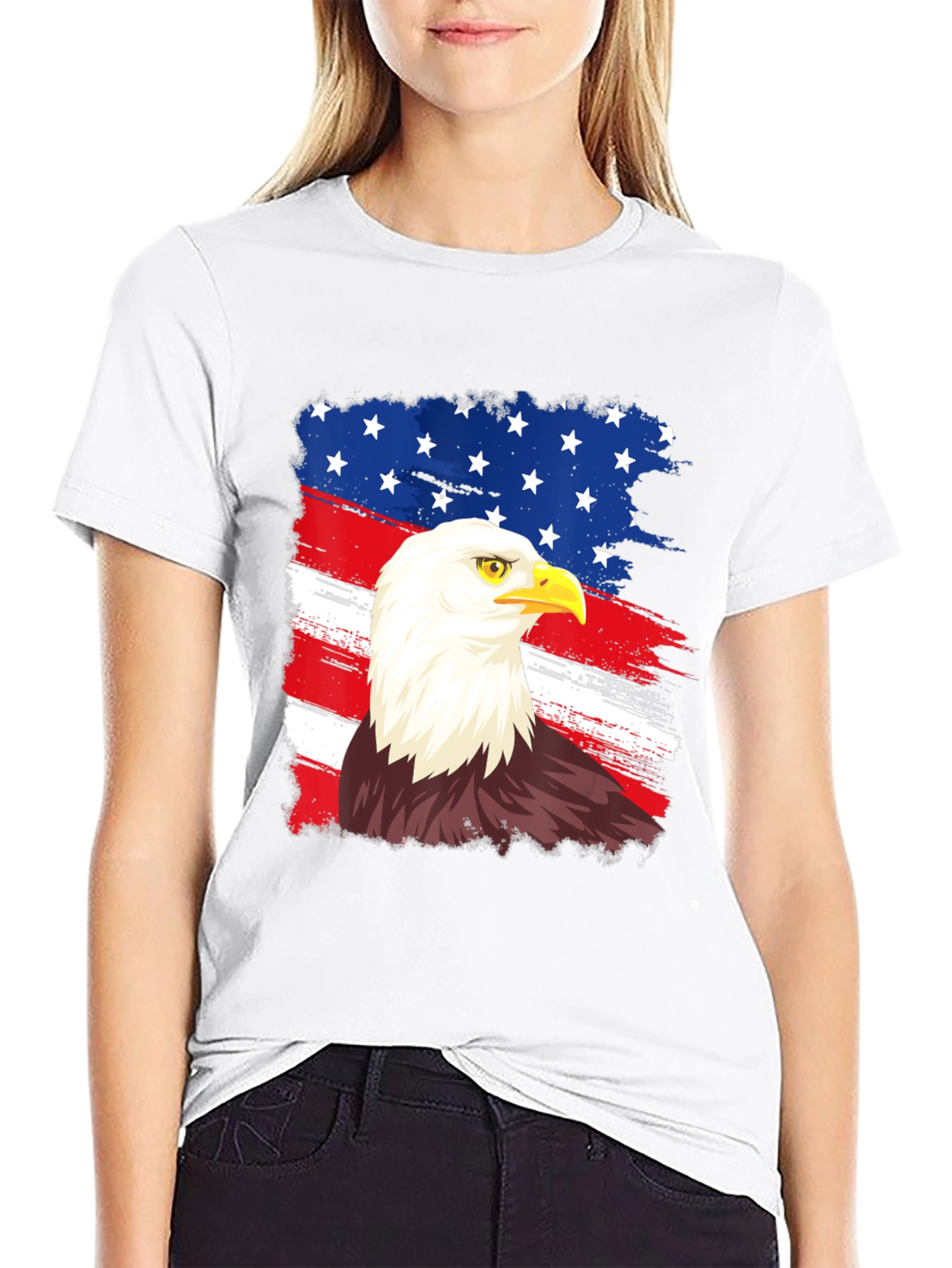 American Eagle Graphic Tee Patriotic USA Pride Shirt
