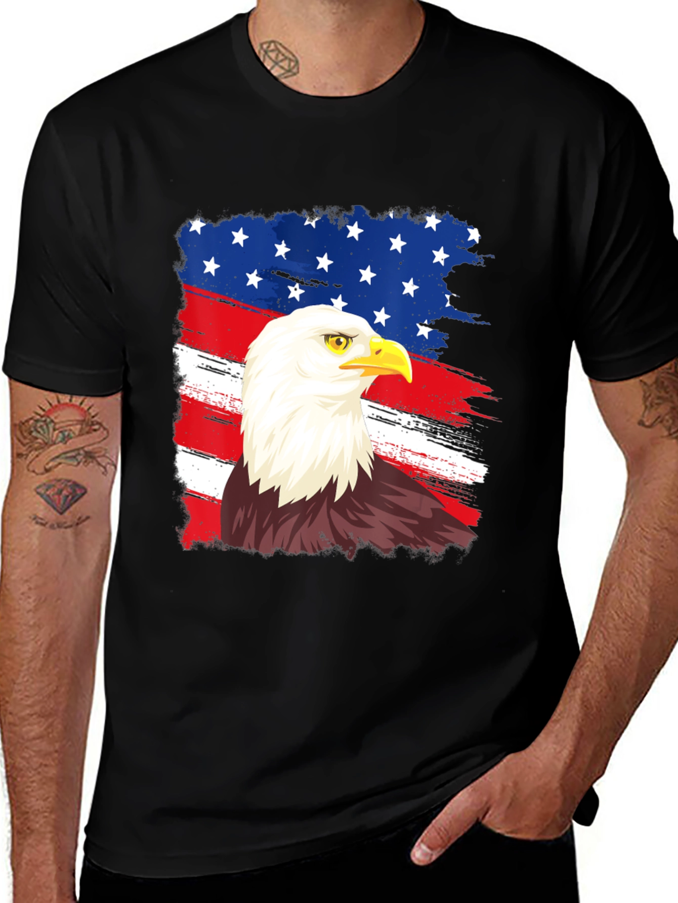 American Eagle Graphic Tee Patriotic USA Pride Shirt