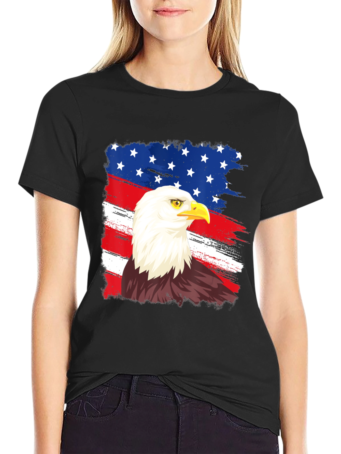 American Eagle Graphic Tee Patriotic USA Pride Shirt