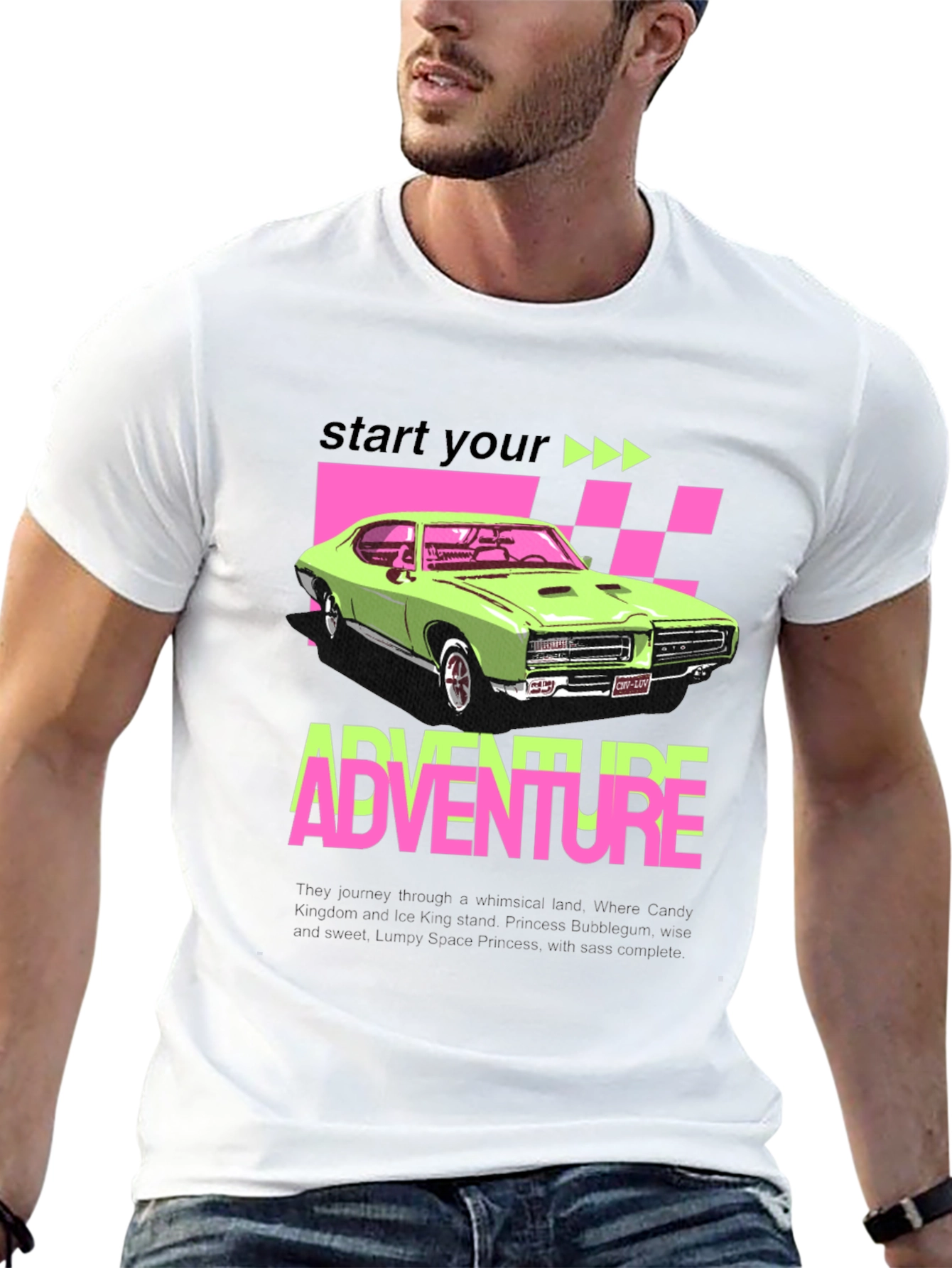 Adventure Car Graphic Tee - Retro Style