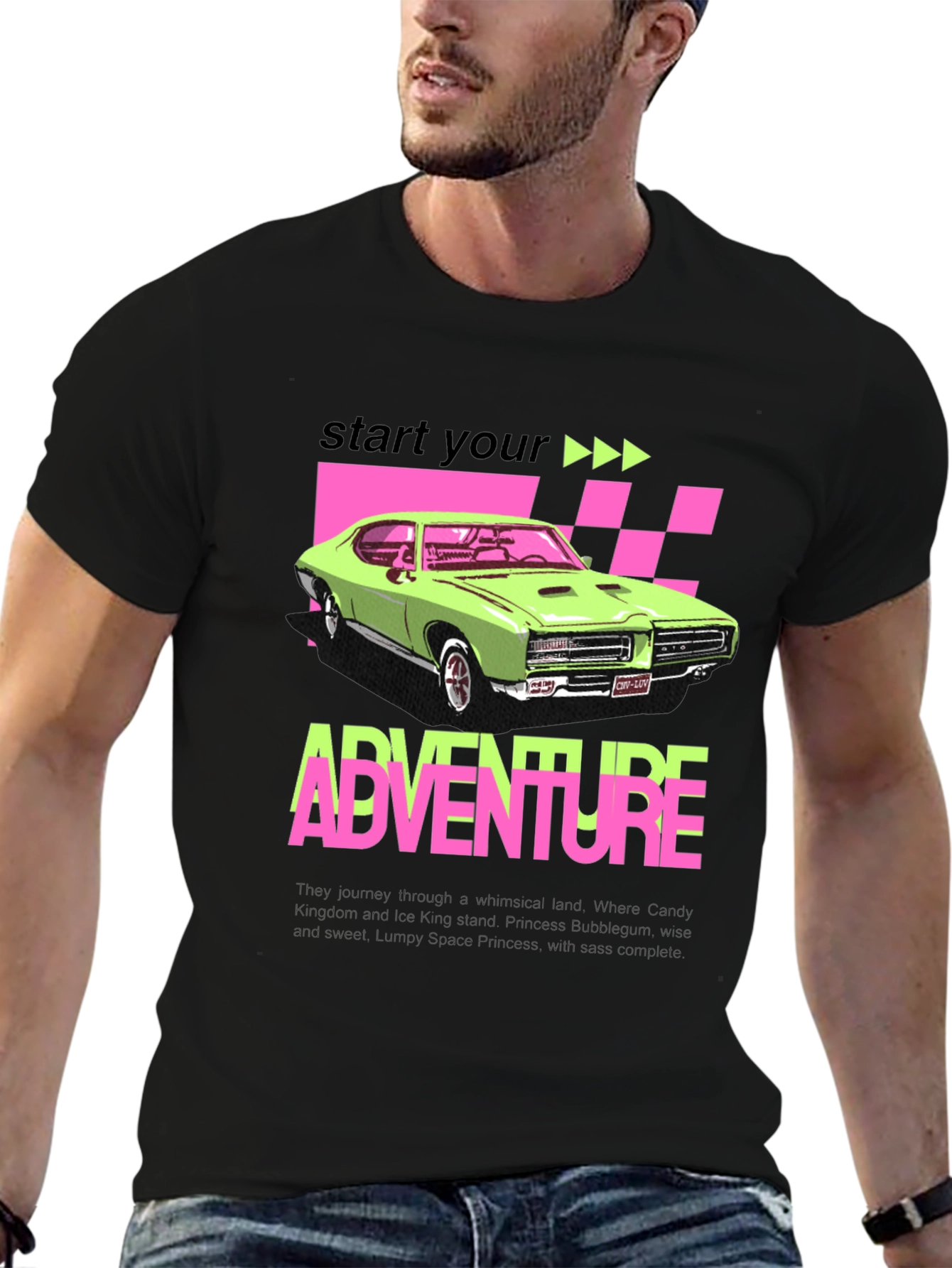 Adventure Car Graphic Tee - Retro Style