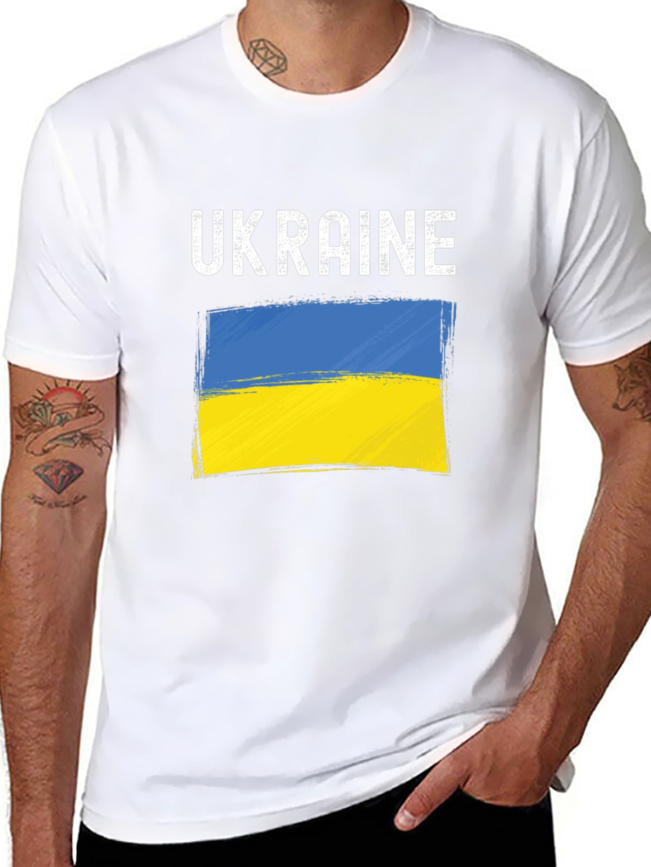 Ukraine Flag Graphic Tee - Stylish Support