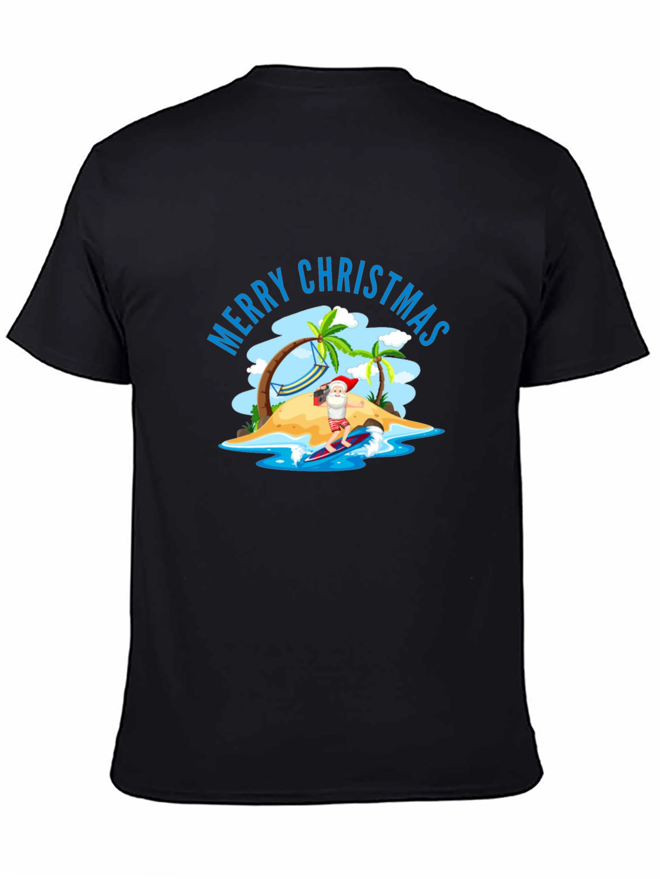 Christmas Santa Surfing T-Shirt