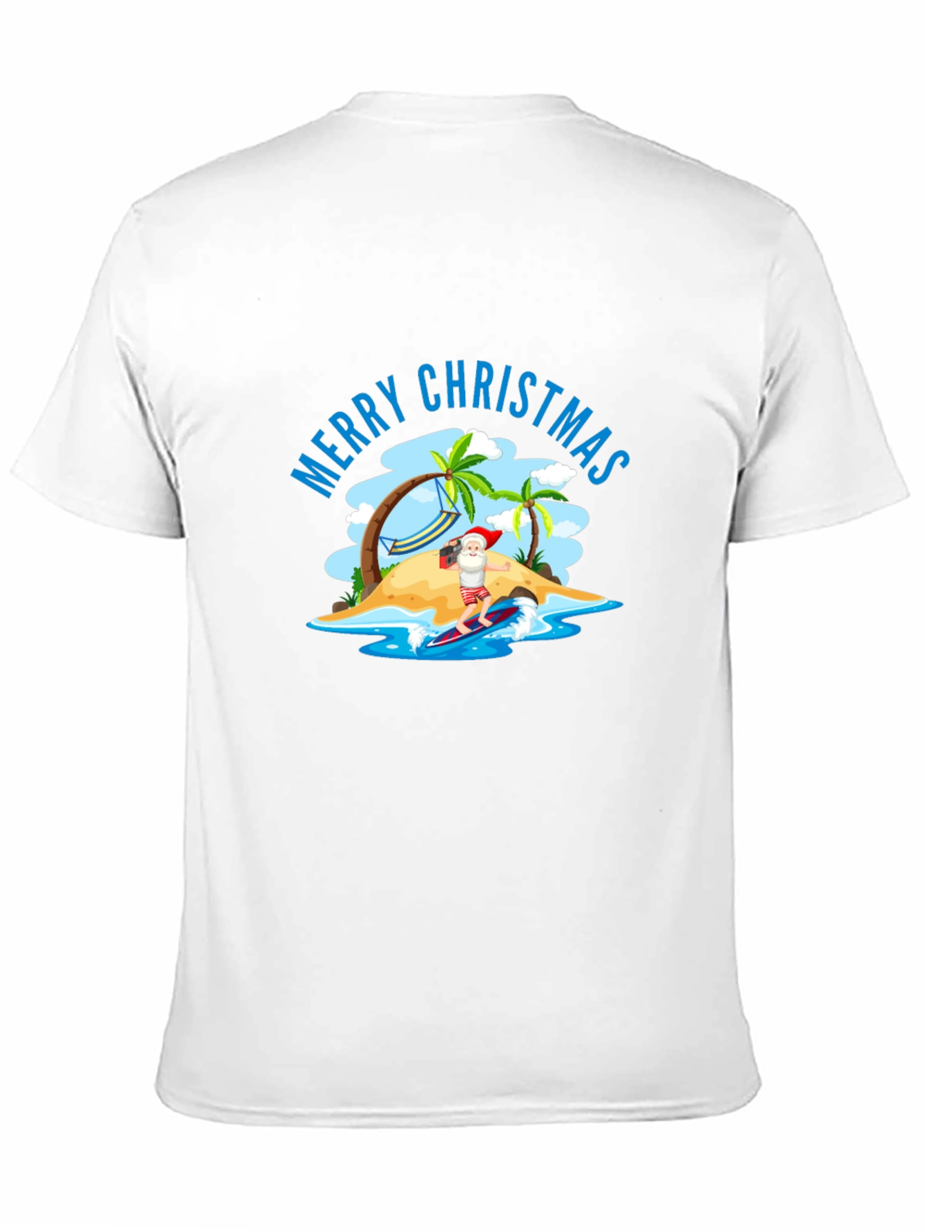 Christmas Santa Surfing T-Shirt