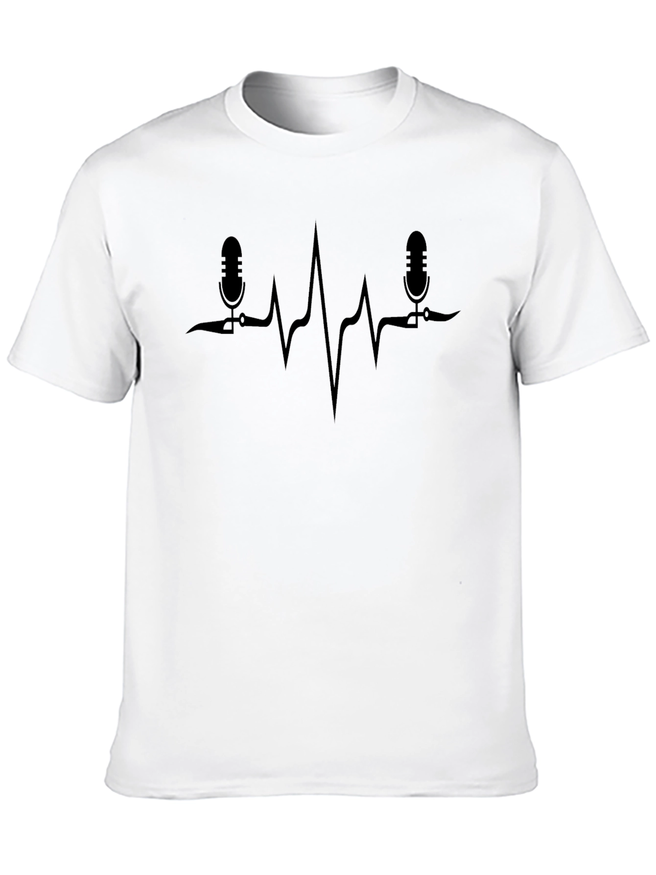 Podcast Heartbeat T-Shirt - Black Graphic Tee