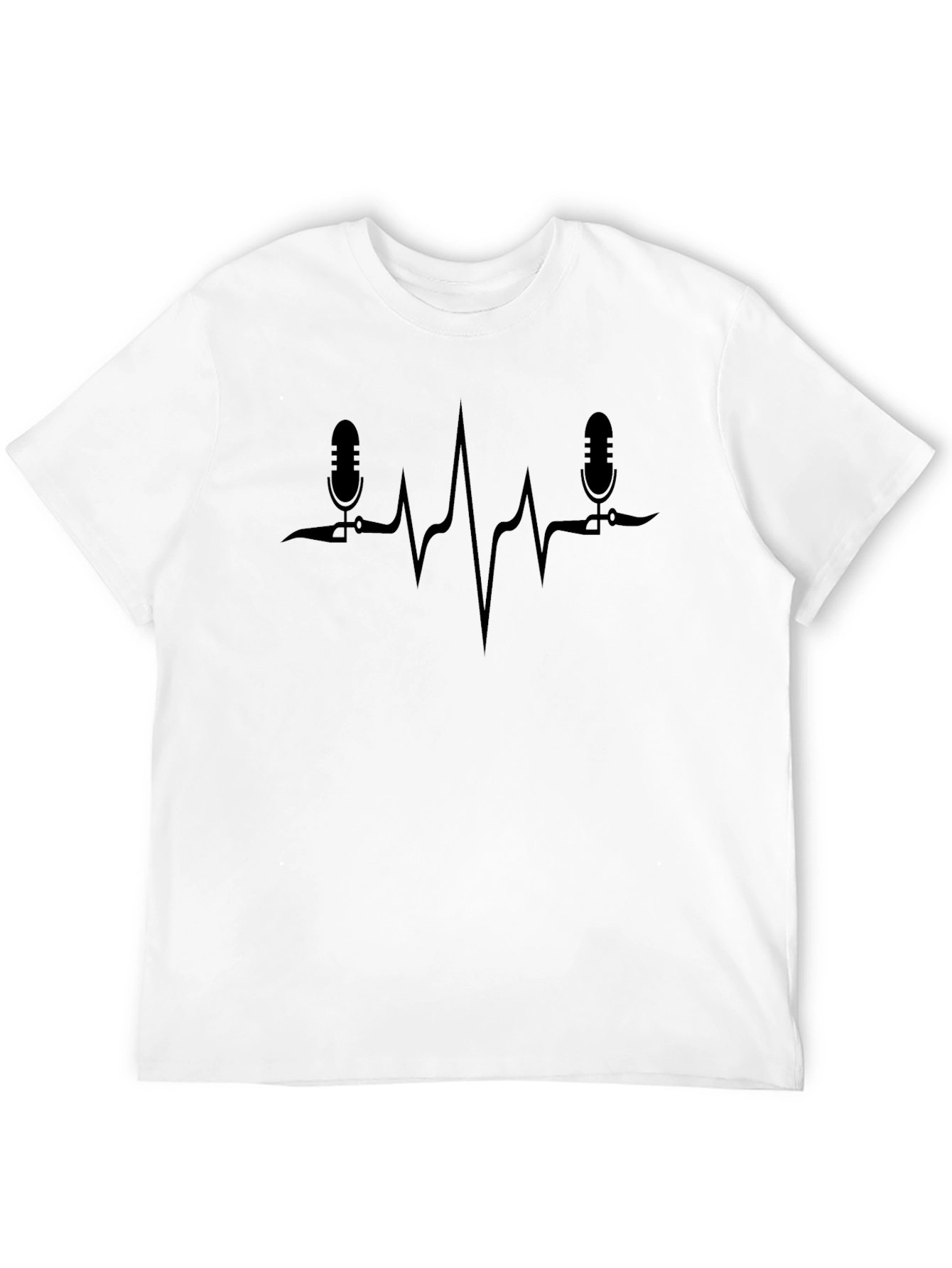 Podcast Heartbeat T-Shirt - Black Graphic Tee