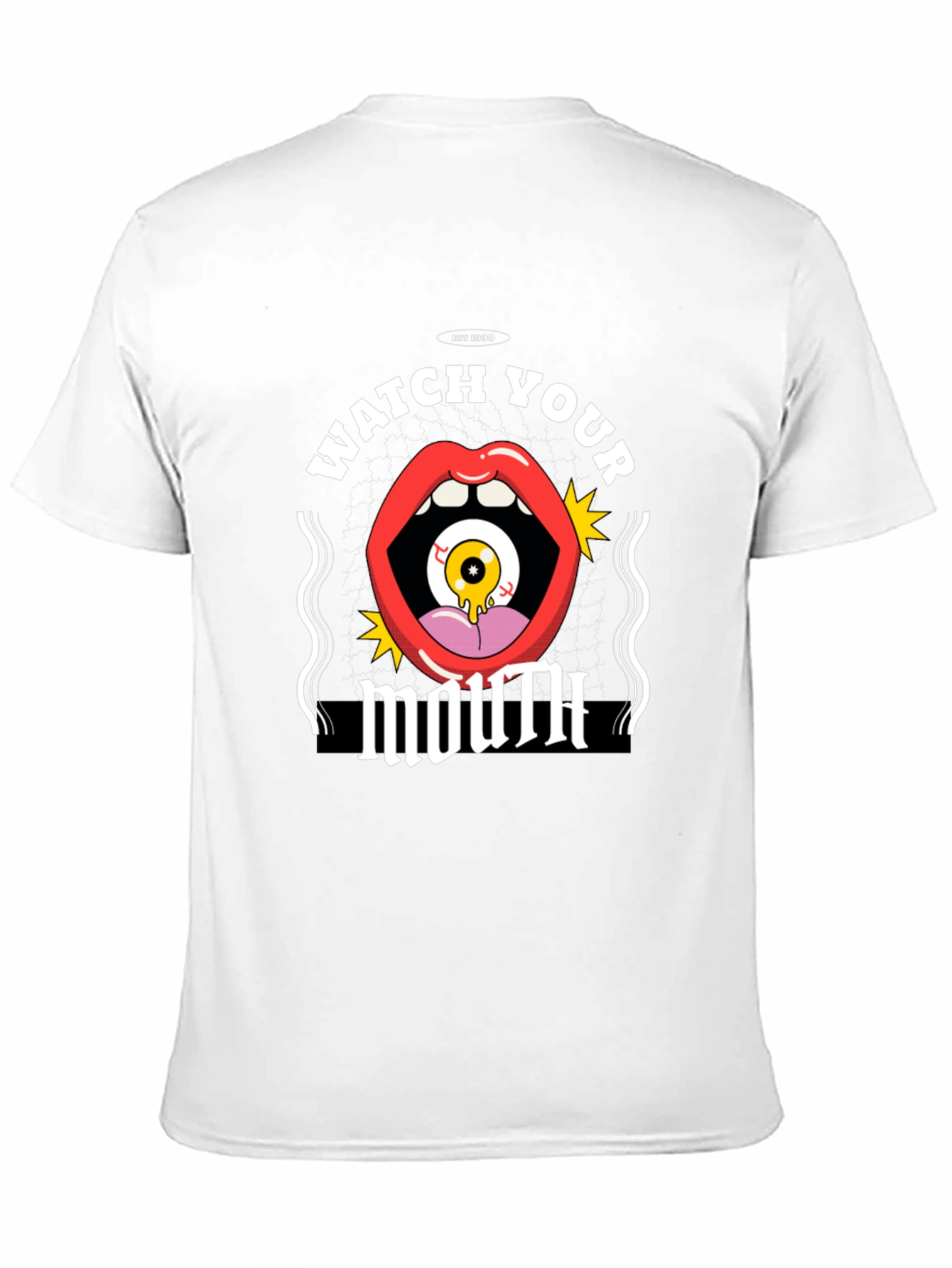 Watch Your Mouth Graphic Tee - Novelty T-Shirt