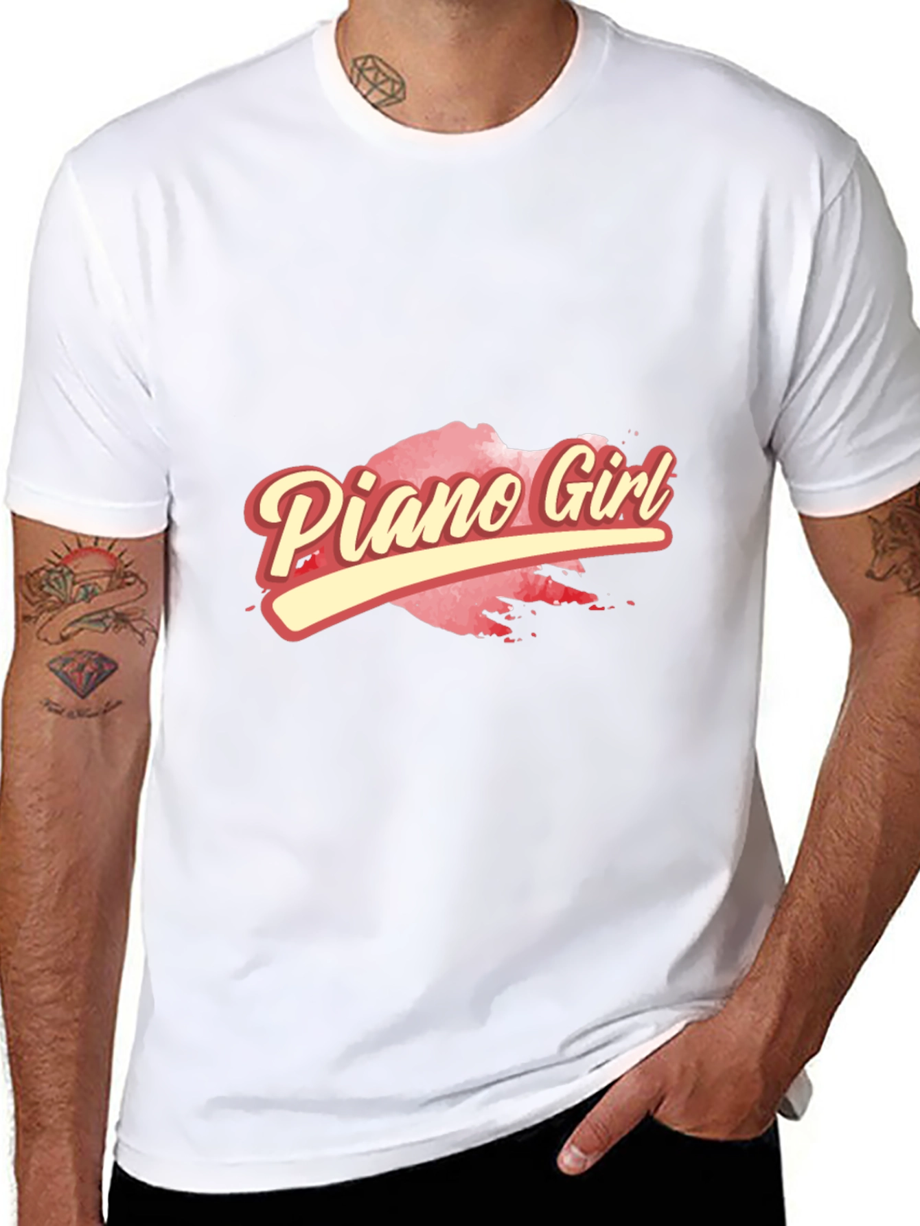 Piano Girl Graphic T-Shirt - Stylish & Unique Design