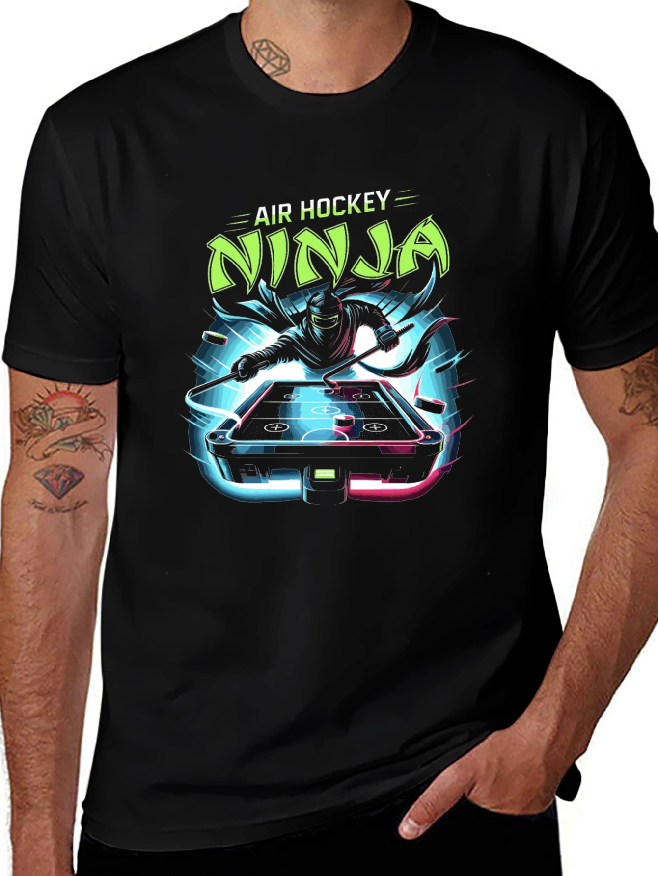 Air Hockey Ninja Graphic Tee