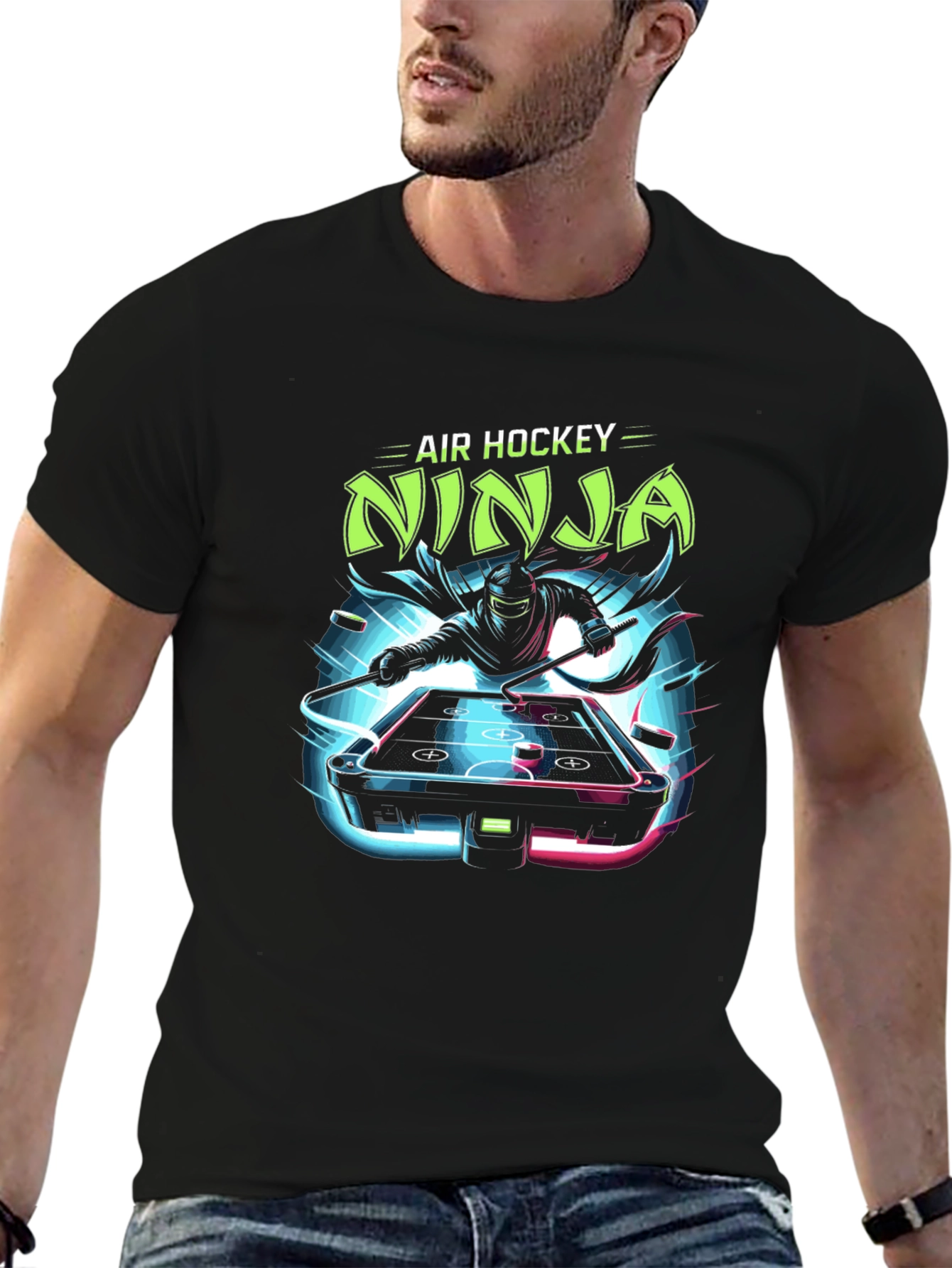 Air Hockey Ninja Graphic Tee