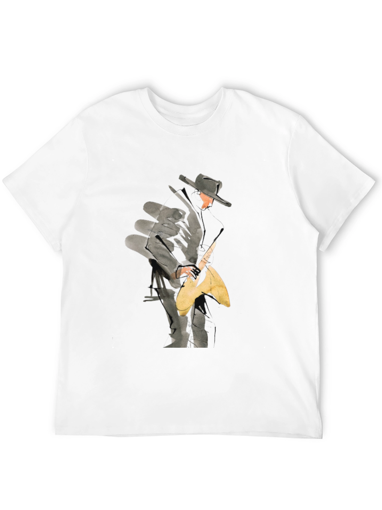 Guitar Player Graphic Black T-Shirt
