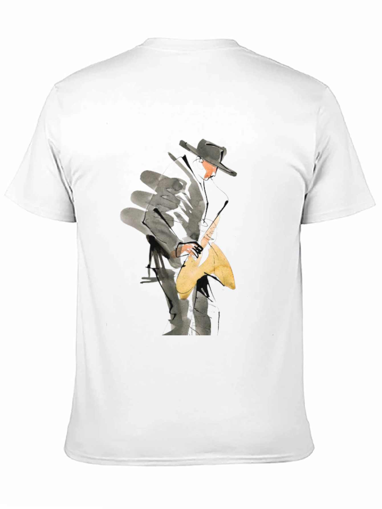Guitar Player Graphic Black T-Shirt