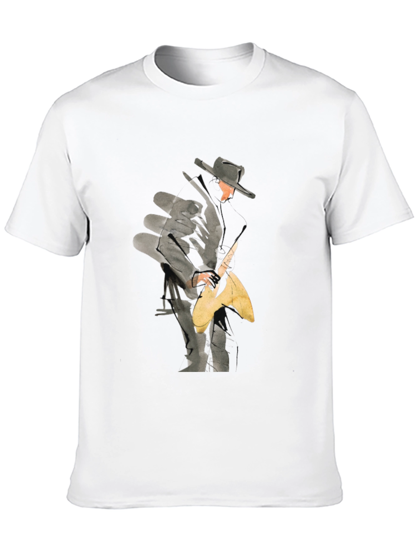Guitar Player Graphic Black T-Shirt