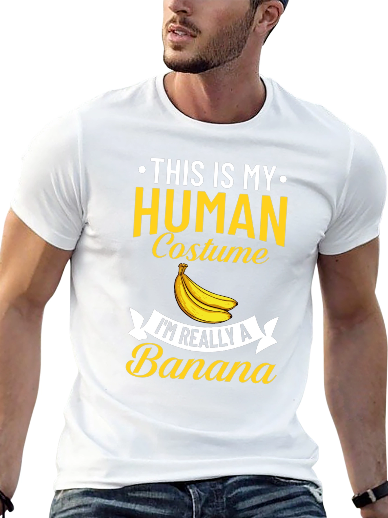 Human Costume Banana T-Shirt - Funny Novelty Tee