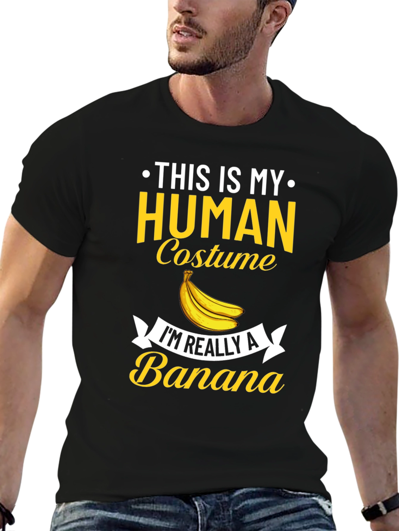 Human Costume Banana T-Shirt - Funny Novelty Tee