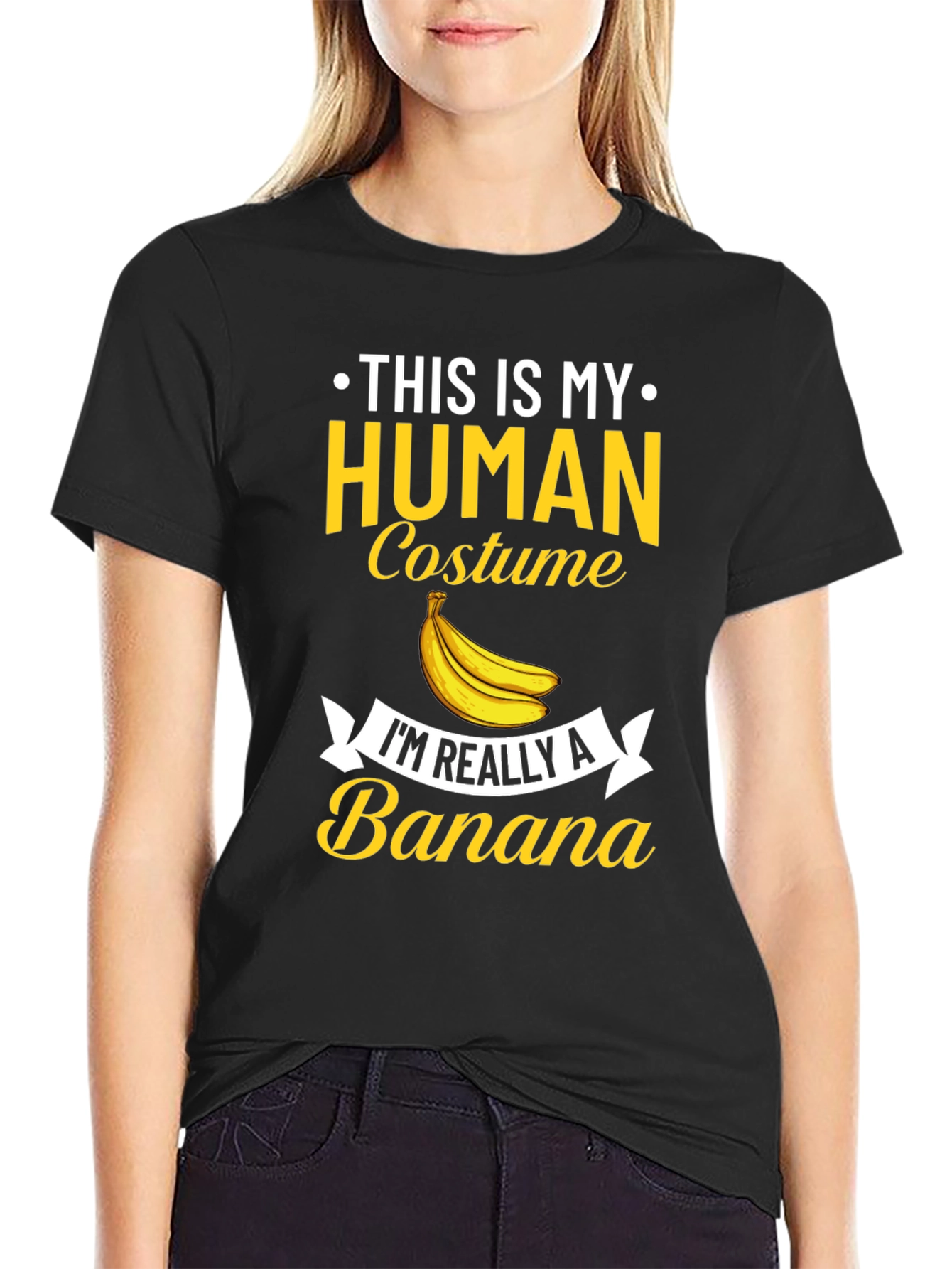 Human Costume Banana T-Shirt - Funny Novelty Tee