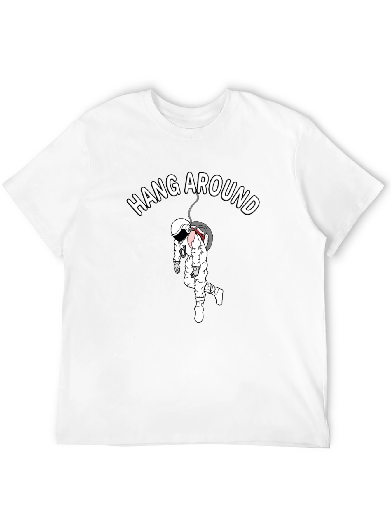 Hang Around Astronaut Black Graphic Tee