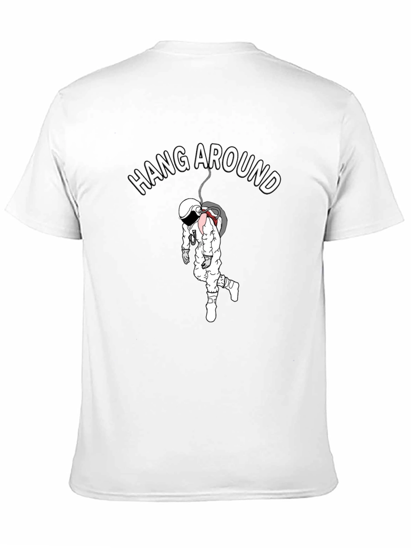 Hang Around Astronaut Black Graphic Tee