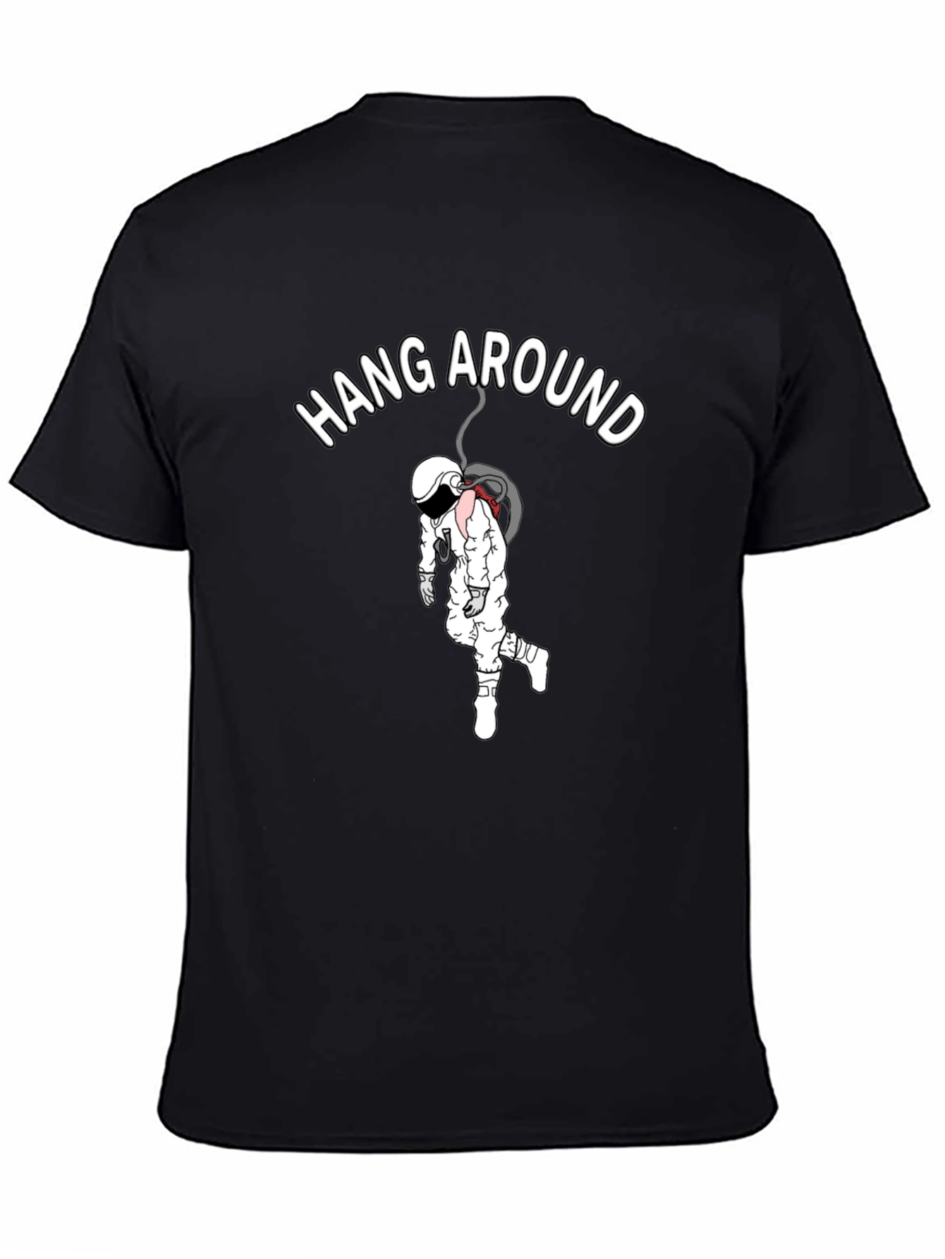 Hang Around Astronaut Black Graphic Tee