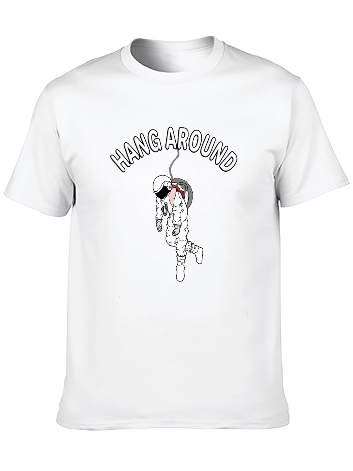 Hang Around Astronaut Black Graphic Tee