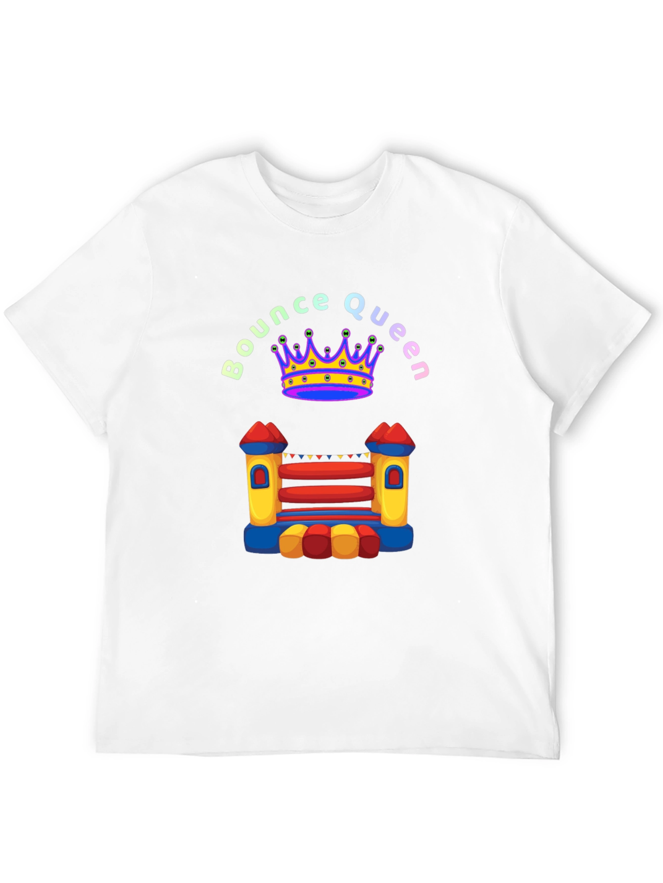 Bounce Queen Black T-Shirt - Bouncy Castle Design