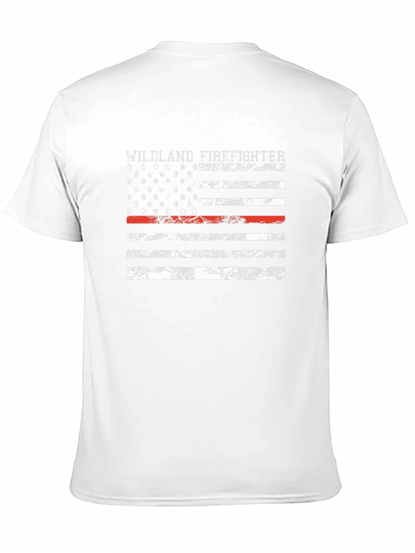 Wildland Firefighter Thin Red Line Flag T-Shirt