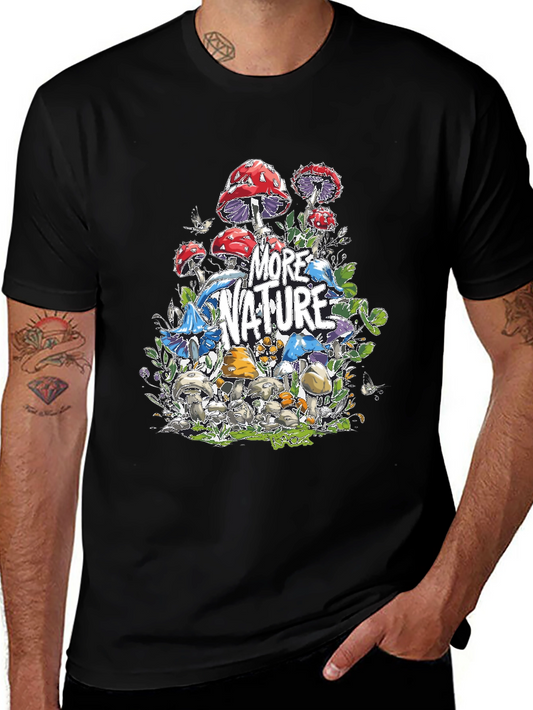 More Nature Graphic T-Shirt - Mushroom Design