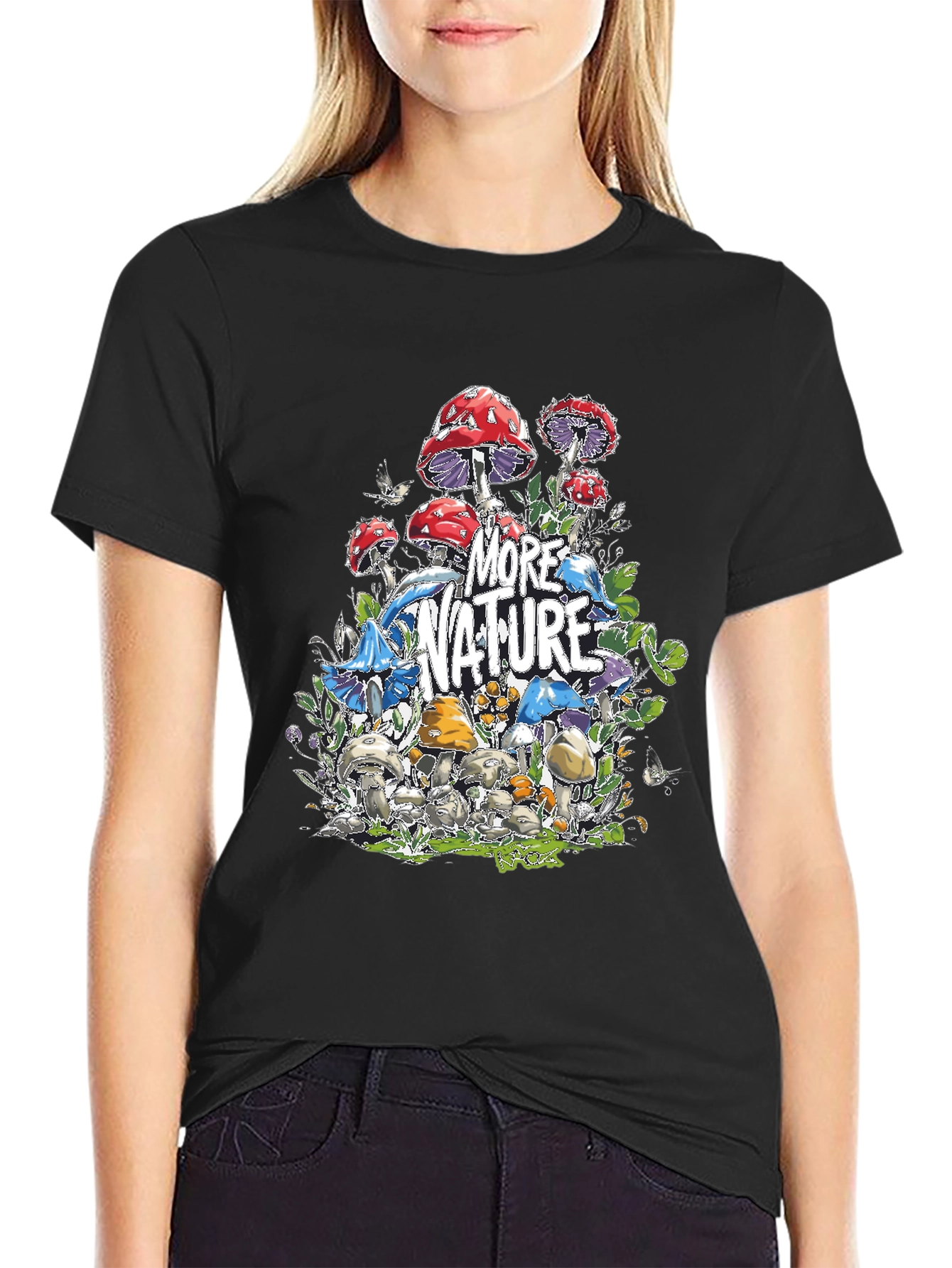 More Nature Graphic T-Shirt - Mushroom Design