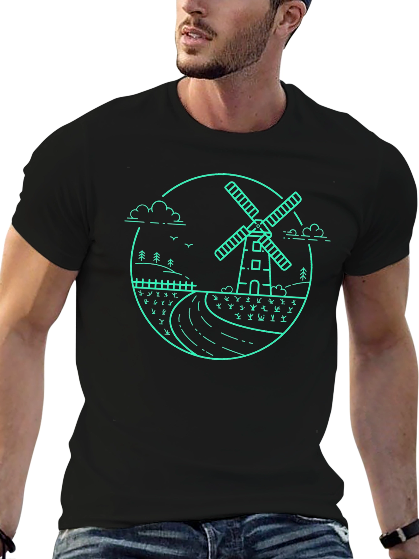 Windmill Graphic T-Shirt