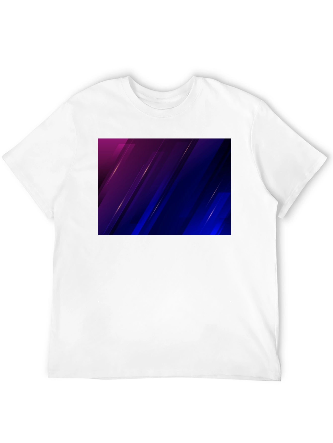 Stylish Black Tee with Abstract Purple & Blue Design