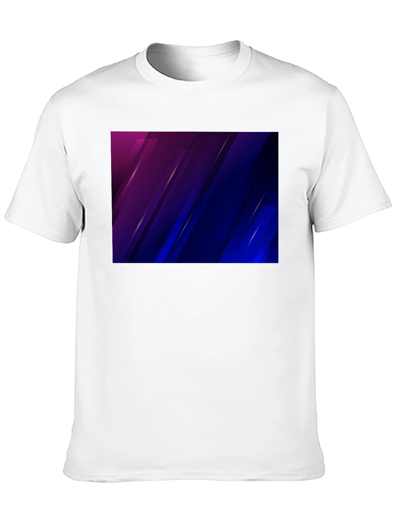 Stylish Black Tee with Abstract Purple & Blue Design
