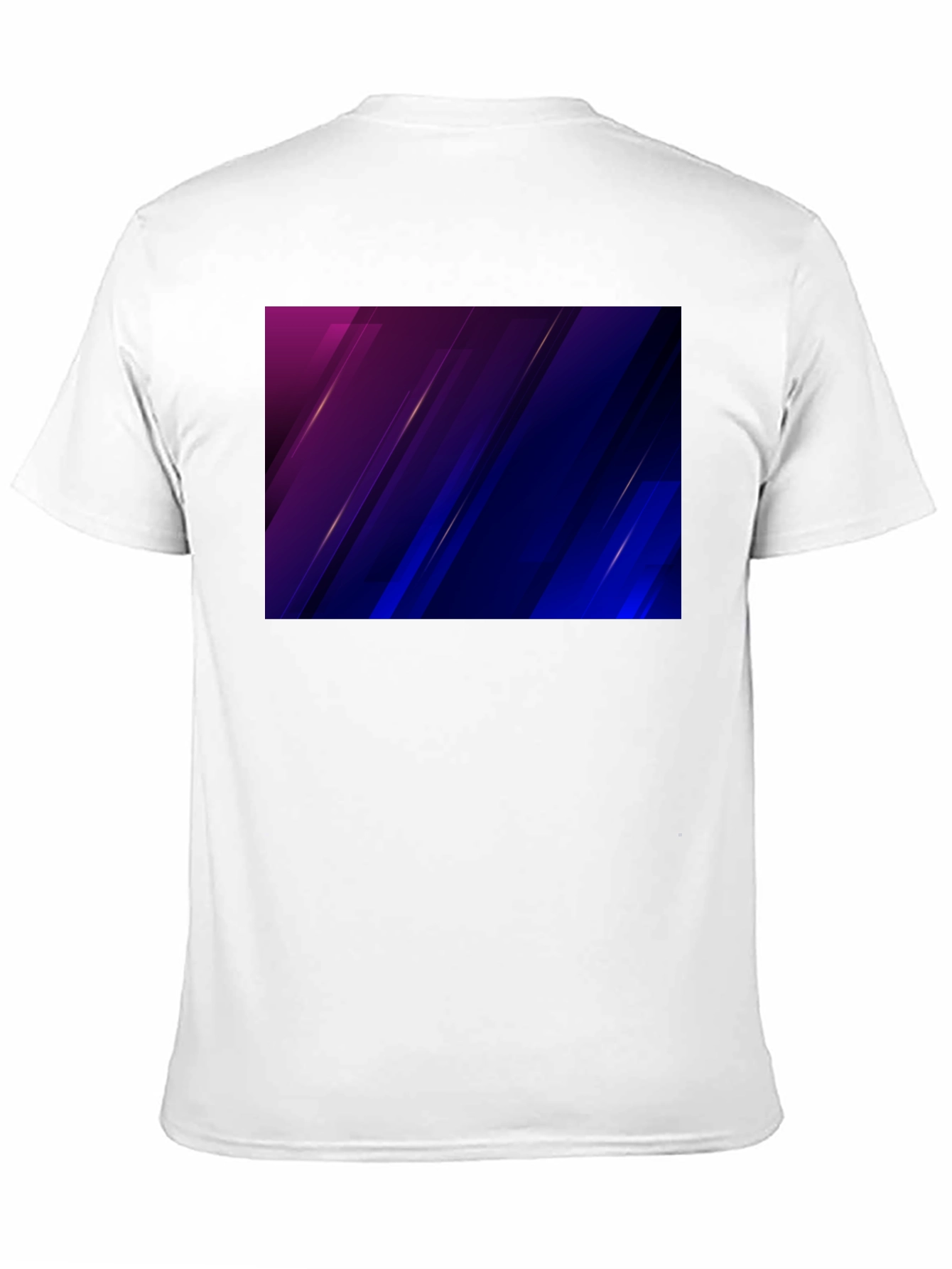 Stylish Black Tee with Abstract Purple & Blue Design