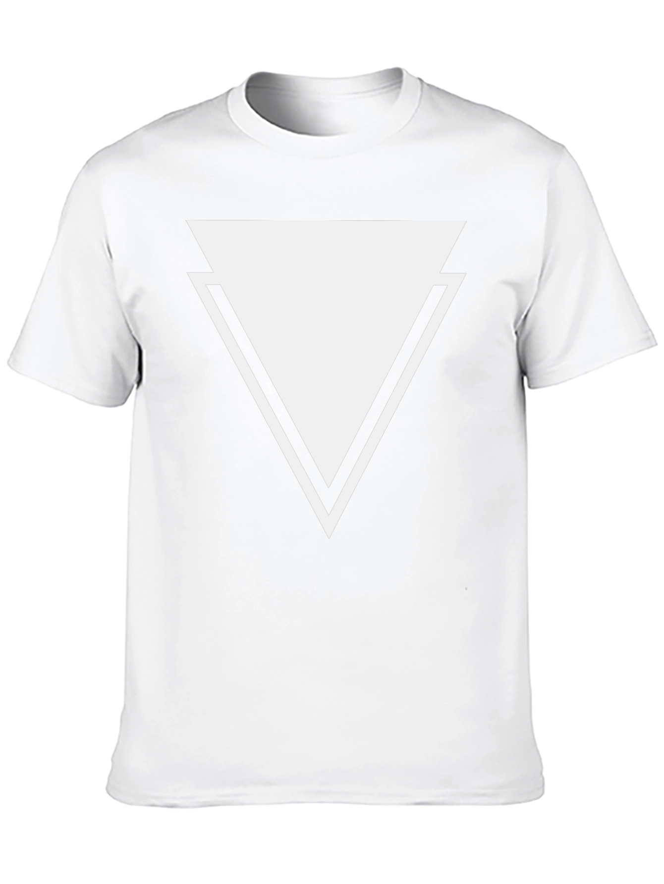 Mens Black T-Shirt - Geometric Triangle Design