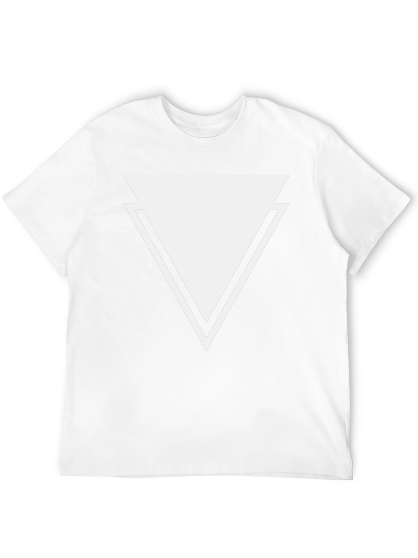 Mens Black T-Shirt - Geometric Triangle Design