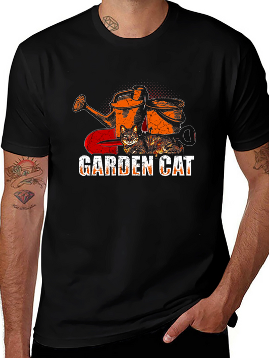 Garden Cat Graphic Tee - Gardening with Cats