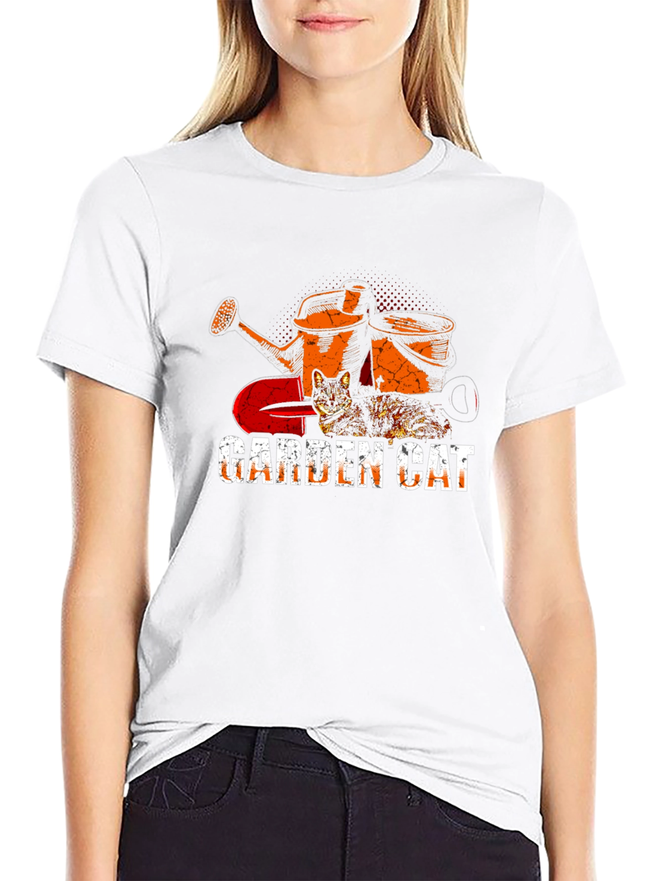 Garden Cat Graphic Tee - Gardening with Cats