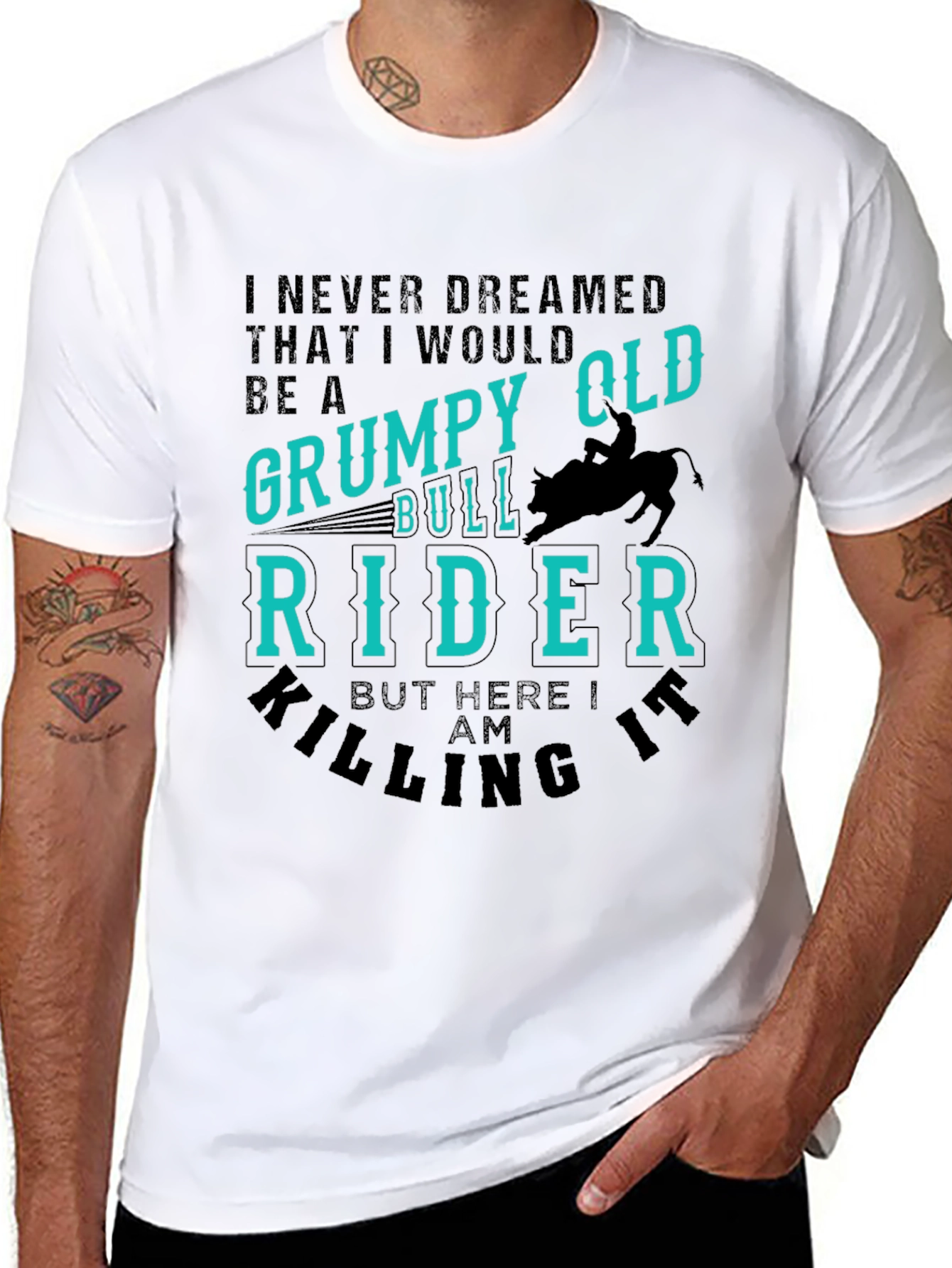 Grumpy Old Bull Rider Graphic T-Shirt
