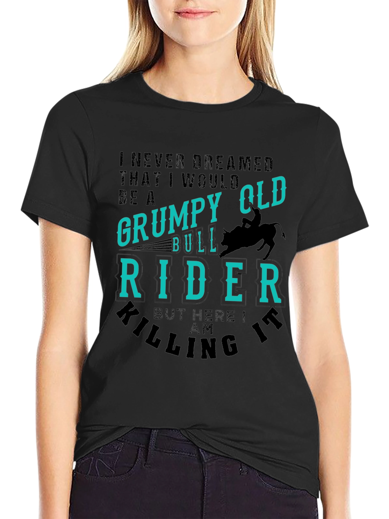Grumpy Old Bull Rider Graphic T-Shirt