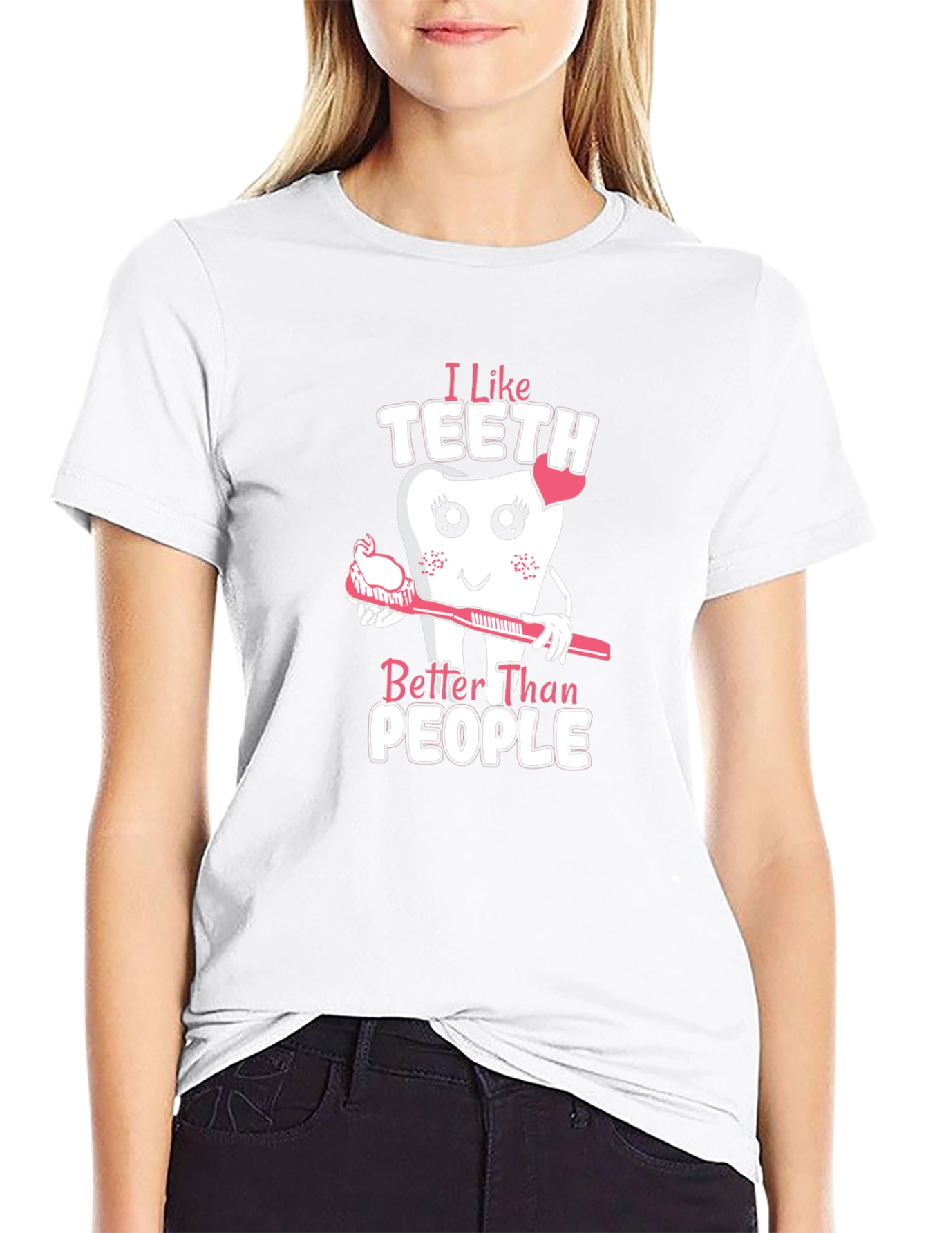 I Like Teeth Better Than People Graphic Tee