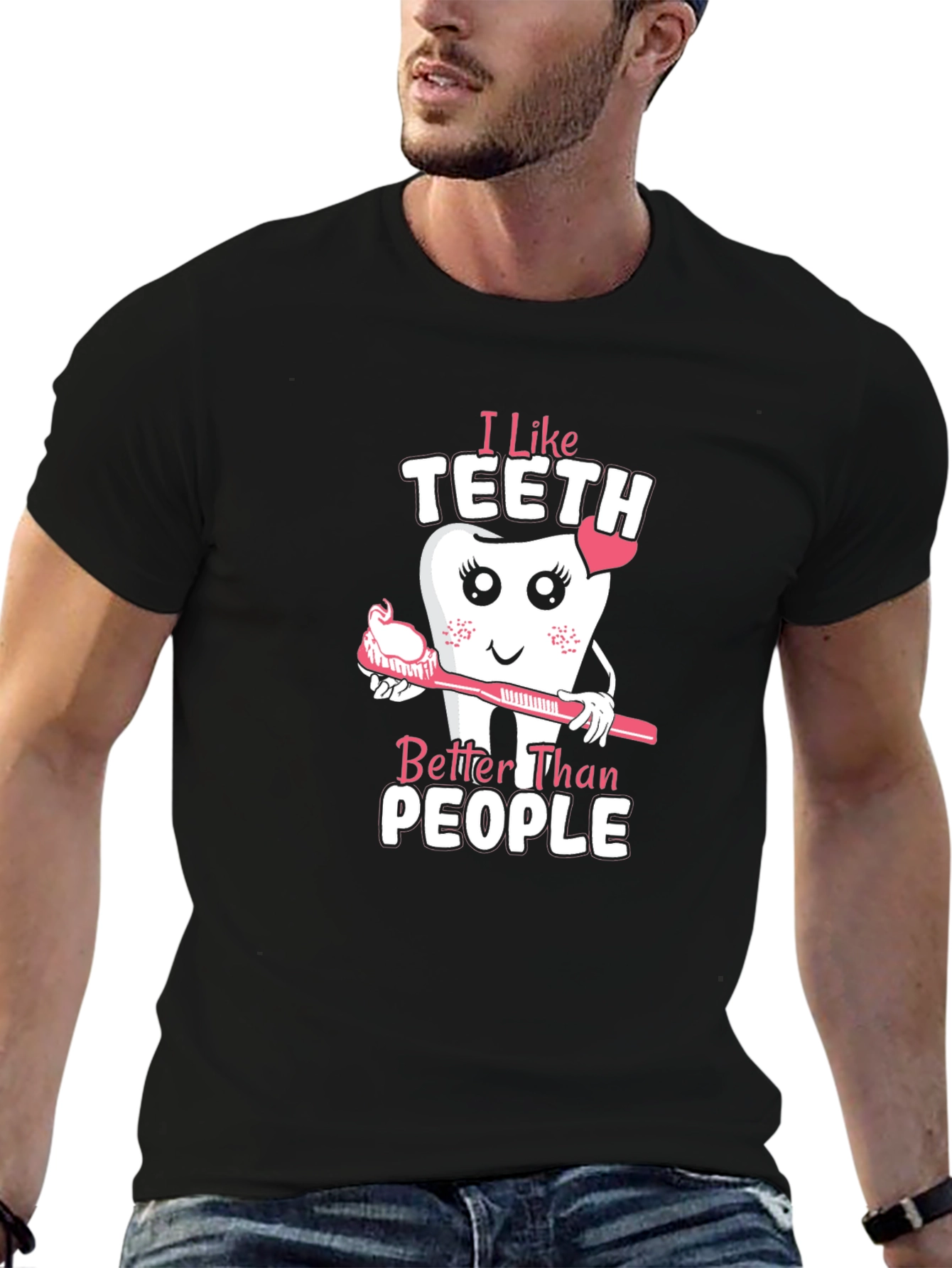 I Like Teeth Better Than People Graphic Tee