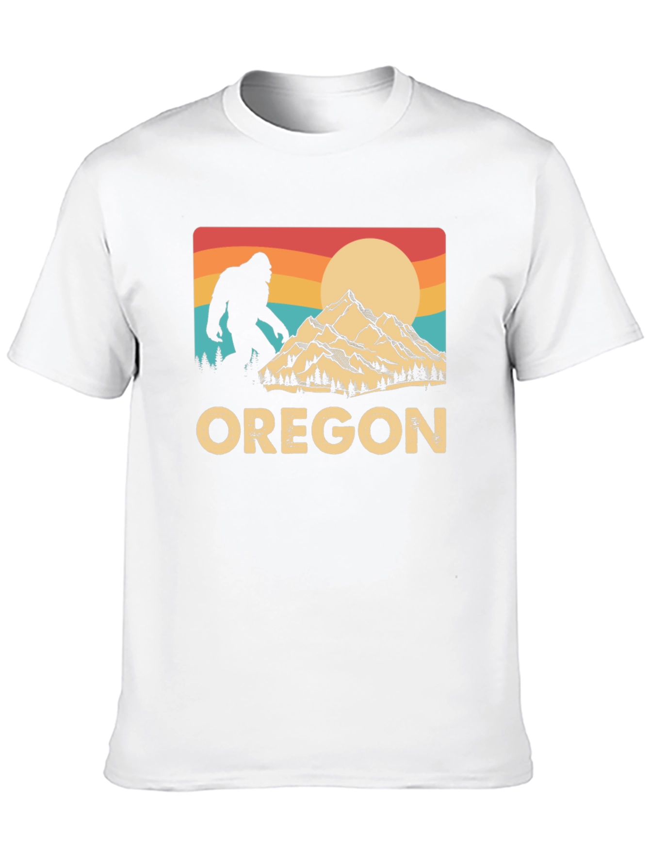 Oregon Bigfoot T-Shirt - Retro Mountain Design