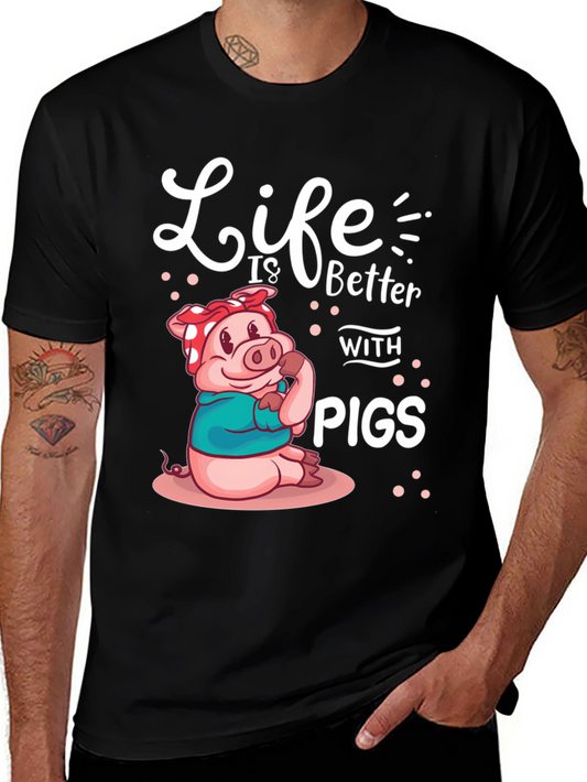 Life is Better with Pigs Graphic Tee