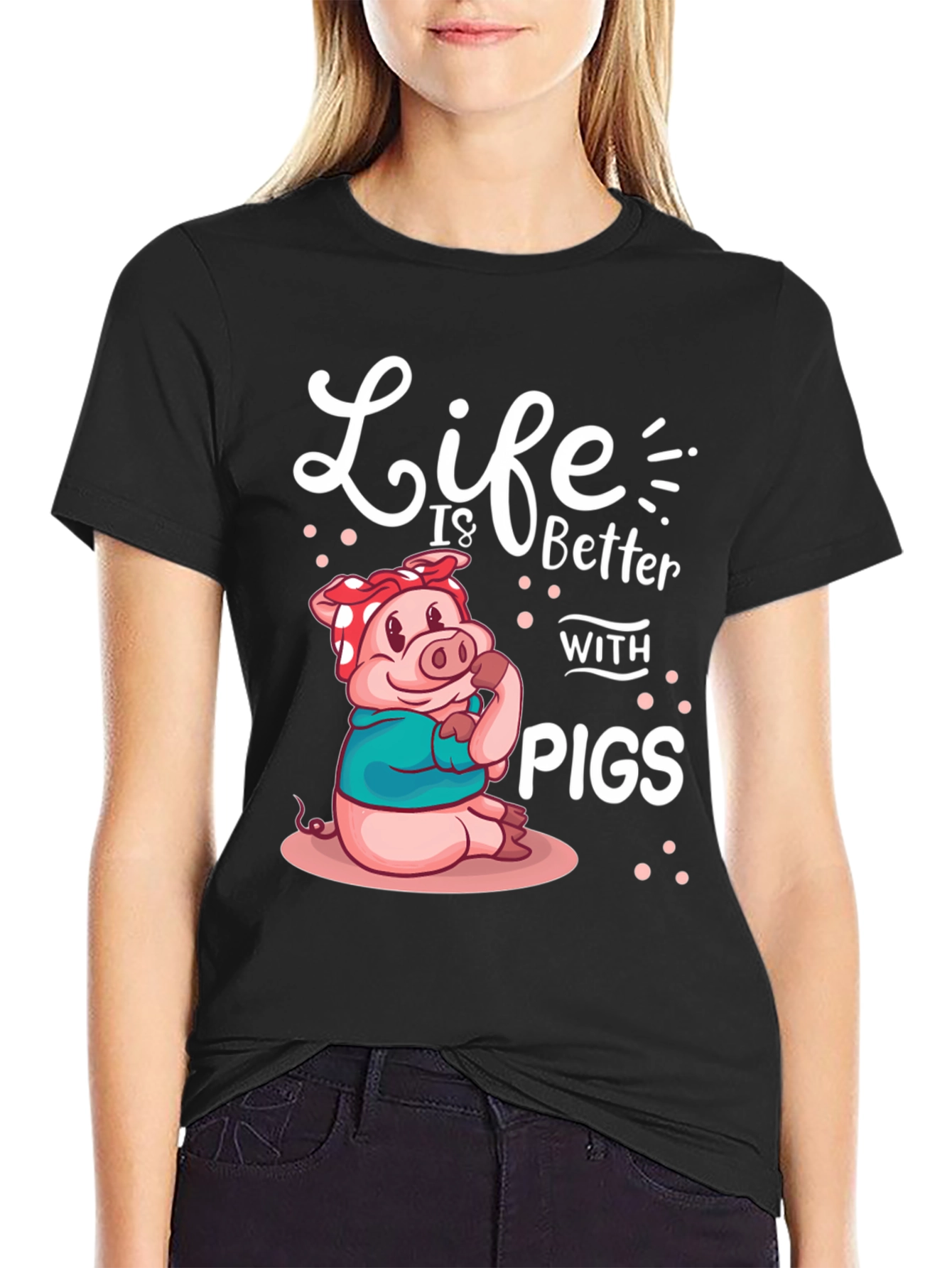 Life is Better with Pigs Graphic Tee