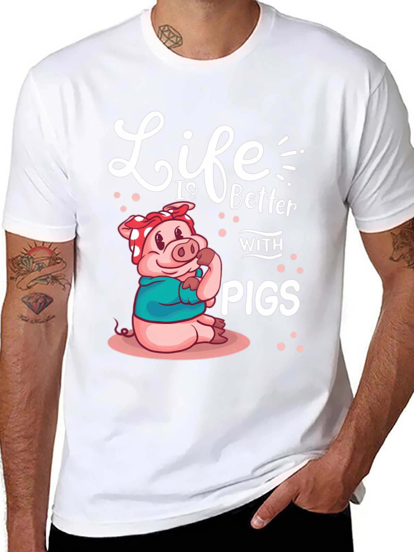 Life is Better with Pigs Graphic Tee