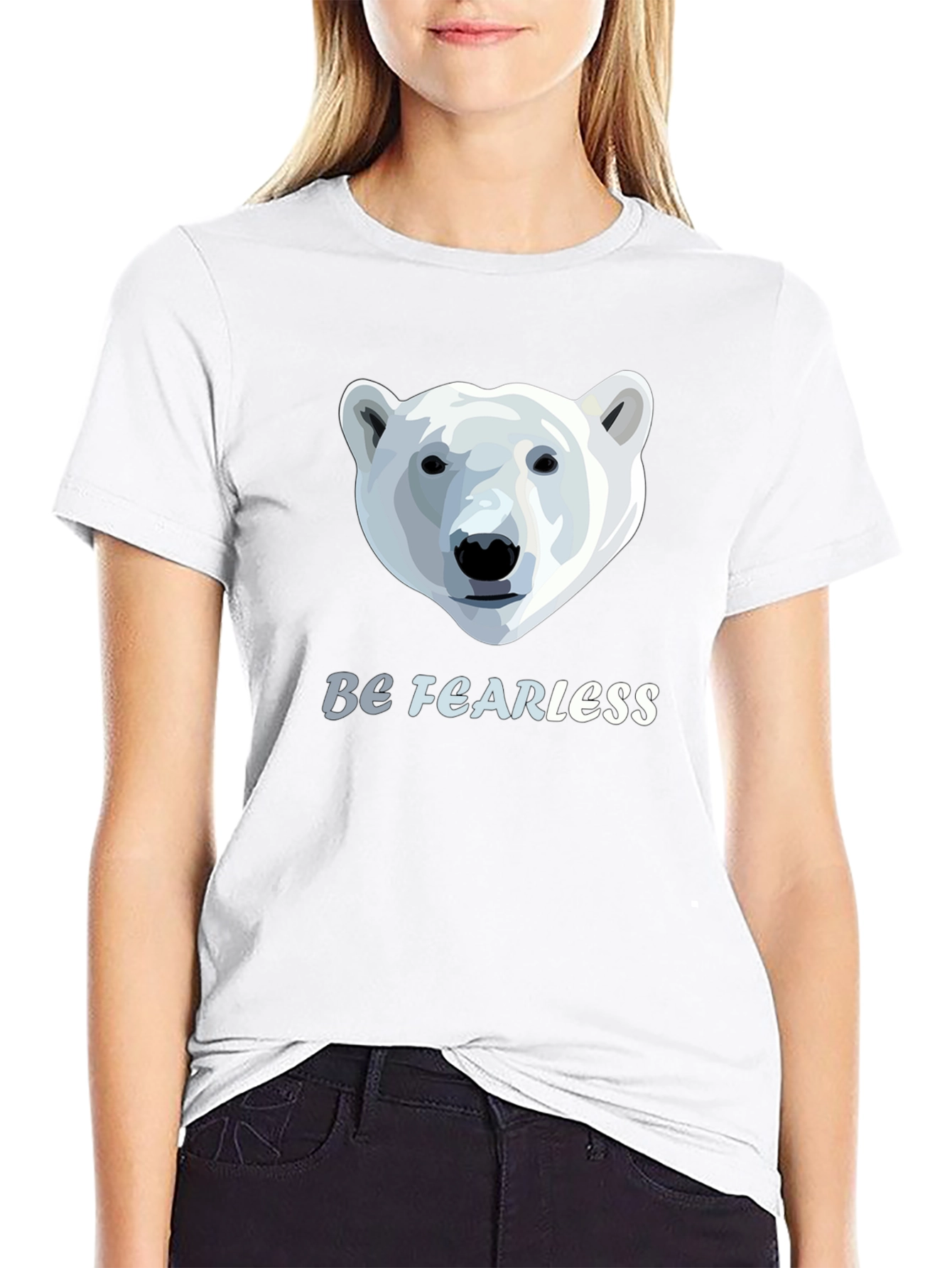 Be Fearless Polar Bear Graphic T-Shirt