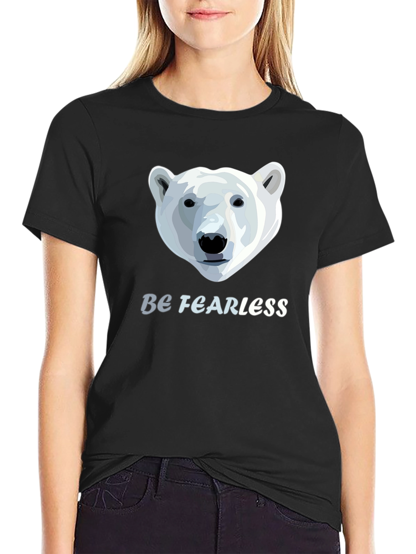 Be Fearless Polar Bear Graphic T-Shirt